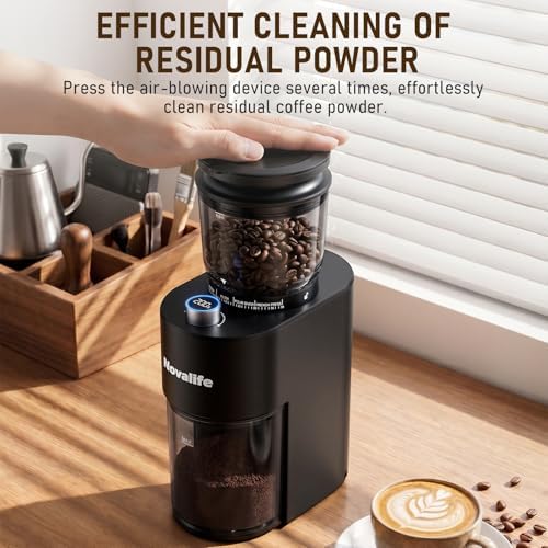 Coffee Grinder, Electric Coffee Bean Grinder with Anti-Static Design, 38 Settings Burr Grinder, 60S Timer, Espresso Grinder Compact & Quiet for Home Use, Easy Clean & Memory Function