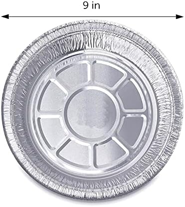 DecorRack 14 Round Aluminum Pans with Dome Lid, 9 Inch Heavy Duty Tin Foil Pans, Perfect for Reheating, Baking, Roasting, Meal Prep, To-Go Containers, Environmentally Friendly (Pack of 14)