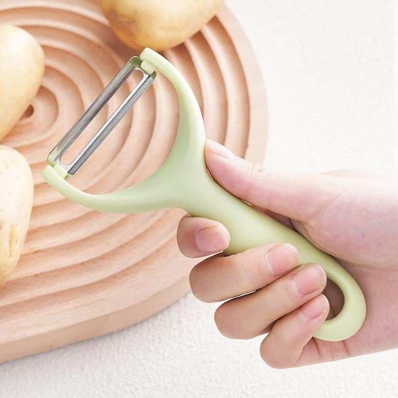 4 Pcs Potatoes Peeler, Apple Peeler Suitable for Cucumber, Carrot, Potato, Apple, Snow pear, Gourd and Melon(PP/Stainless Steel)