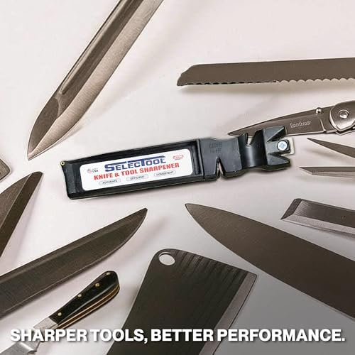 SELECTOOL Three Amigos 3 - Pack Knife & Tool Sharpeners with Training Knife | Keep One in the Kitchen, Workshop & Outdoors | Sharpens Knives, Scissors, Axes & More | Made in USA