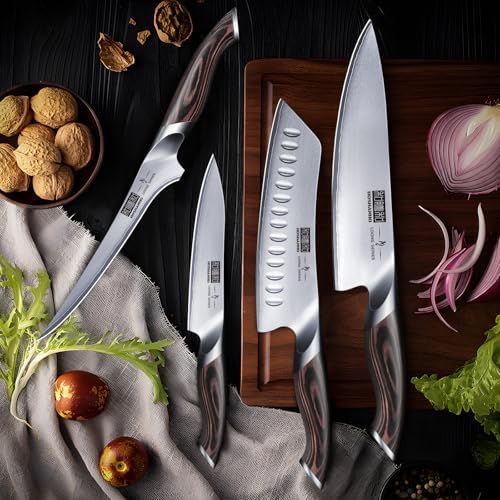 HOSHANHO 16PCS Knife Set, Ultra Sharp Japanese Kitchen Knife Set with Block
