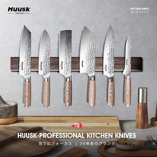 Huusk Boning Knife for Meat Cutting with Ergonomic Pakkawood Handle