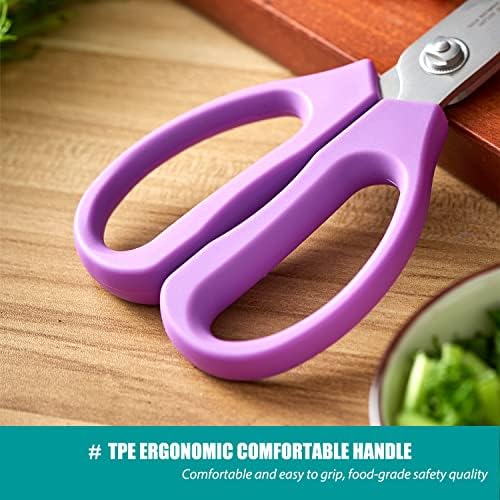 KUNIFU Detachable All Purpose Kitchen Scissors Shears - Black