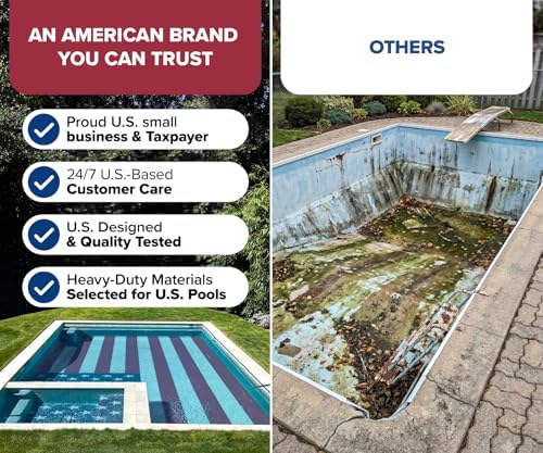 Aluminum Frame Pool Net Rake // Heavy Duty Deep Bag Pool Nets for Leaves