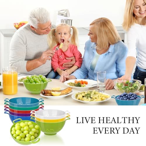 4 Pack Small Colander Bowls, Berry Fruit Washing Mini Strainer