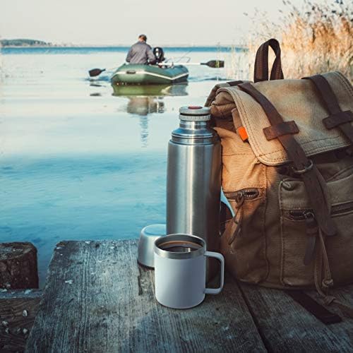 12oz Insulated Travel Coffee Mug with Handle, Black Navy, 2 Pack