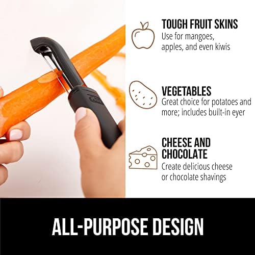GORILLA GRIP® Patented BPA-Free Vegetable and Potato Peeler, Black