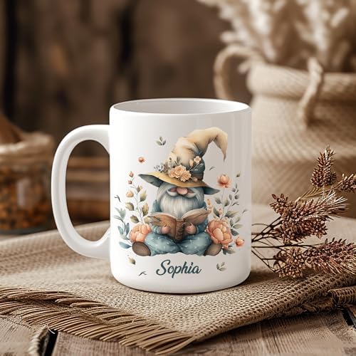 Hyturtle Autumn Gnome Coffee Mug 11oz – Autumn Gnome Mug Gifts For Women, Fall Cups, Cute Autumn Coffee Mug For Thanksgiving & Farmhouse Decor