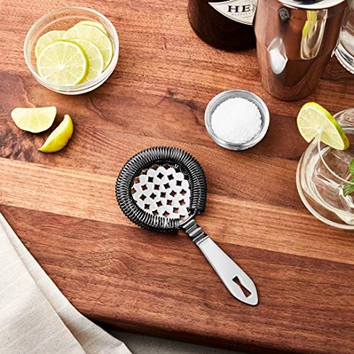Barfly Classic Hawthorne Spring Bar Strainer, O/S, Gun Metal Black