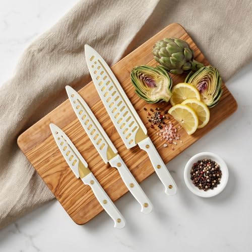 Gold Kitchen Knife Set, Chef Utility Knife for Paring and Cutting