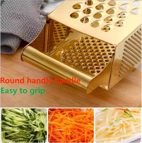 Stainless Steel 4 Sides Multifunctional Grater Slicer with Handle
