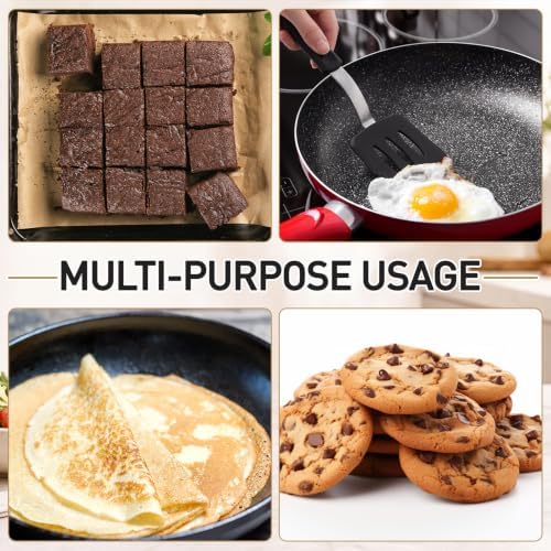 2 Pcs Mini Silicone Cookie Brownie Spatula,Solid Flat,Black
