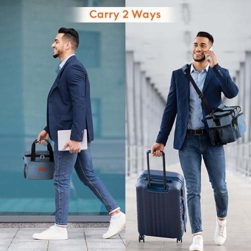 Lifewit Medium Lunch Bag, Insulated Lunch Box, Soft Cooler Cooling Tote for Adult Men Women, Light Blue 12-Can (9L)