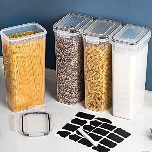Vtopmart Airtight Food Storage Containers, 4 Pack, 2.8L, Black