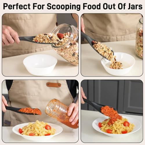 3 PACK Silicone Cooking Spatula & Spoon for Nonstick Cookware, BPA-Free
