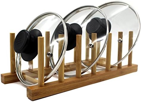 Bamboo Wooden Plate Racks Dish display Holder Kitchen Storage, Pack of 4