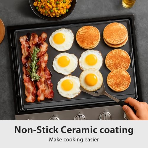 Utheer 23 x 16 Inch Cast Iron Aluminum Griddle for Gas Grill & Stove Top