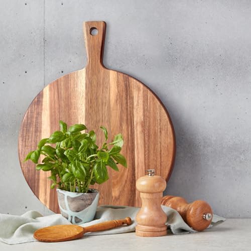 21" XL Extra Large Wooden Cutting Board Big Round Charcuterie Boards