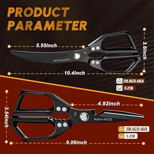 Huusk Kitchen Scissors for Food - Heavy Duty Kitchen Shears all Purpose