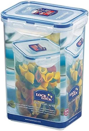 LocknLock Easy Essentials Pantry Rectangular Food Storage Container, 5.5 Cup - Clear