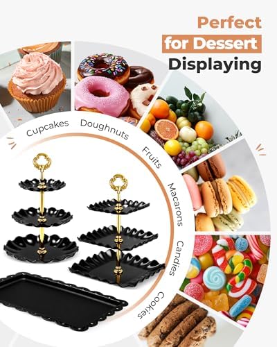 Kootek 10pcs Cupcake Stand Dessert Table Display Set Serving Tray for Party