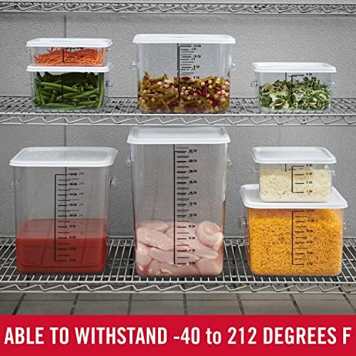 Rubbermaid Commercial Products Square Food Container, 12-Quart, Clear