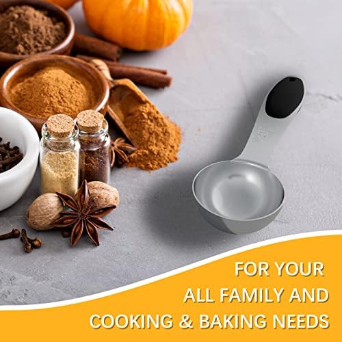 2PCS 1/2Tbsp(7.5ml, 1/4oz) Measuring Spoon, Stainless Steel Measure Scoop