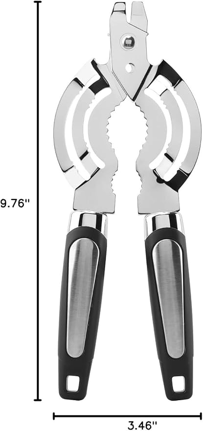 Jar Opener, Stainless Steel Jar-Lid Opener, Multifunctional Jar-Opener for Weak Hands, Beer Bottle-Opener for Arthritic Hands, Seniors with Arthritis