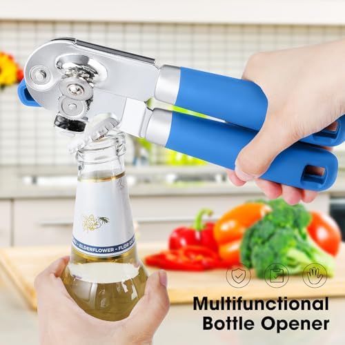 Beneno Heavy Duty Hand Can Opener Manual with Magnet, Klein Blue