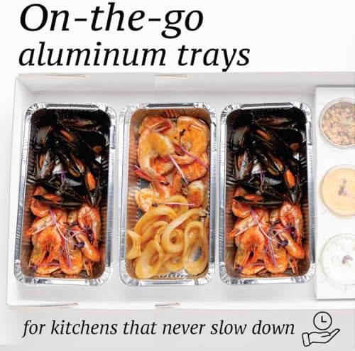 (55 Pack Aluminum Loaf Pans with Lids 1.5 LB Disposable Bread Tins for Baking, Lunch Containers, Single Serve Baking Dishes - Foil Loaf Pans, Aluminum Bread Pans 7.8 x 4.3 x2 Inches