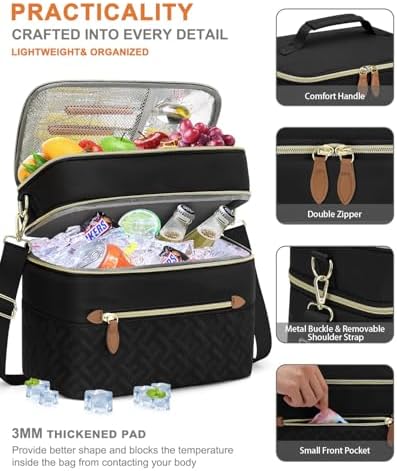 Capolo Lunch Bag for Women Men Insulated Lunch Tote Leakproof Lunchbox Bags