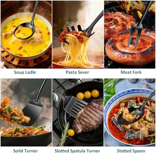 Stainless Steel Kitchen Utensils Set,11pcs Cooking Utensils Set with Holder