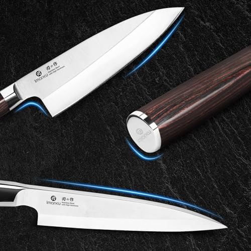 imarku 7" Deba Knife, Japanese Single Bevel, Ultra Sharp Fish Fillet