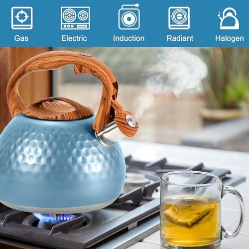GGC Whistling Tea Kettle for Stove Top, 3.2QT/3L Stainless Steel Tea Kettle