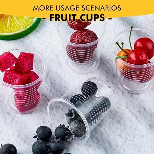 RACETOP 2000 Pack 3 oz Plastic Cups, Clear Disposable Plastic Cups Bulk, Cold Drinking Party Cup, Transparent for Wedding, Thanksgiving, Christmas, Party