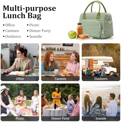 MEXS Insulated Lunch Bag for Women Men Large Reusable Lunch Box Adult Leakproof Portable Cooler Tote Bags for Work Picnic