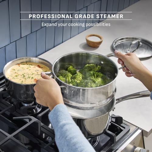 T-fal Pro Tri-Ply Stainless Steel, 12 Piece Pots and Pans Set