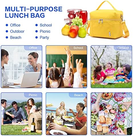 NOL Insulated Lunch Bags for Women Cooler Bag Lightweight Nylon Waterproof Lunch Box for Work