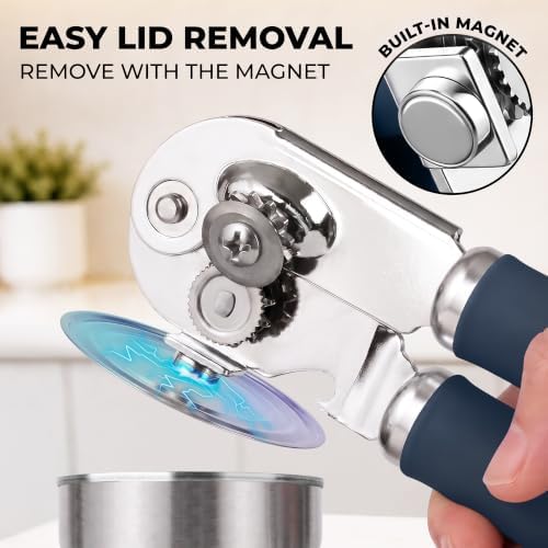 Zulay Kitchen Stainless Steel Swing Open Manual Can Opener Comfortable Grip