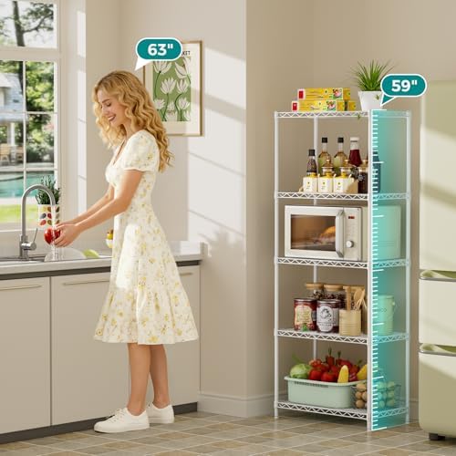 SINGAYE 5 Metal Shelves Wire Shelving Storage Shelf Adjustable Unit Pantry