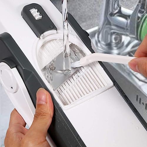 ONCE FOR ALL Safe Mandoline Slicer Kitchen, All in 1 Vegetable Slicer, Gray