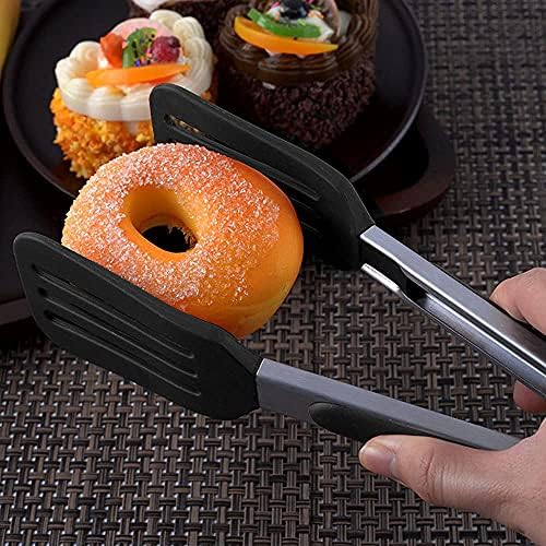 7 inch Mini Silicone Serving Tongs with Silicone Tips Set of 3