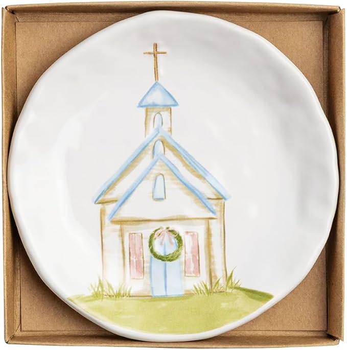 Mud Pie Boxed Church Trinket Dish
