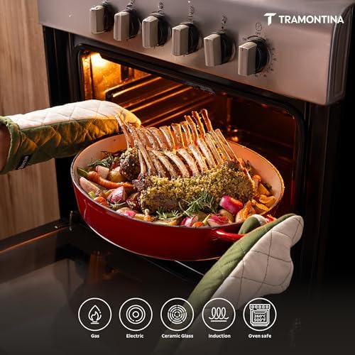 Tramontina Bestow Enameled Cast Iron 5.5-Qt Round Dutch Oven Pot with Lid