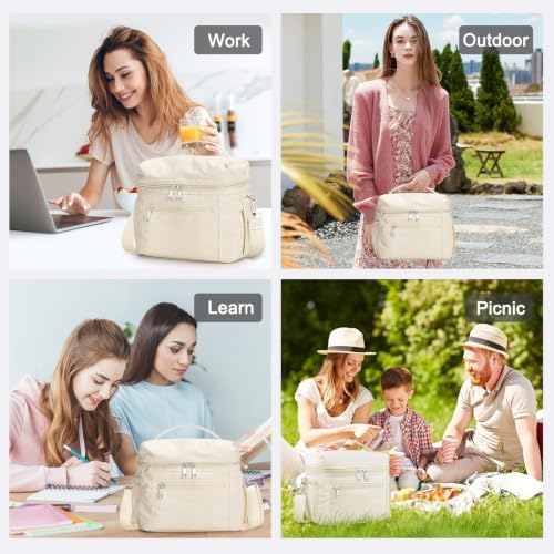 DALINDA Insulated Lunch Box Women Men Leak-Proof Cooler Lunch Bag