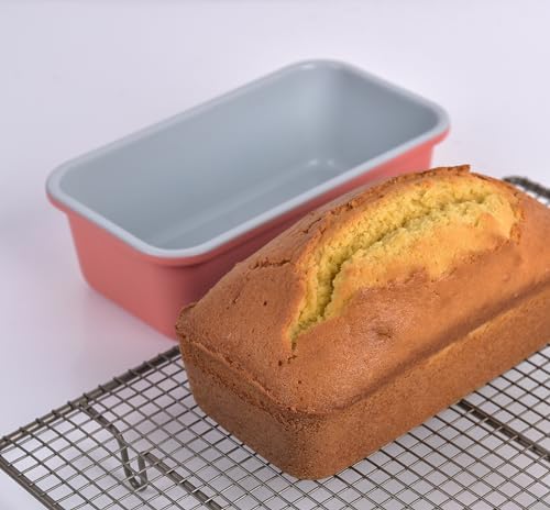 Monfish 1lb Bread Loaf Pan 2pcs, 9x5 carbon steel Non Stick