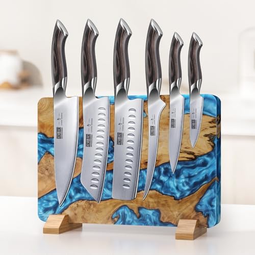 HOSHANHO Resin Magnetic Knife Block, Double Sided Magnetic Knife Holder