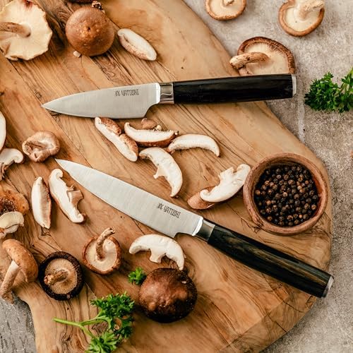 Yatoshi 15 Piece Knife Block Set - Pro Kitchen Knife Set Ultra Sharp High Carbon Stainless Steel with Ergonomic Handle, New