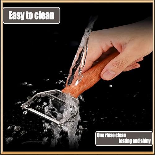Y-Shaped Vegetable Peeler Wooden Handle Stainless Steel for Fruit
