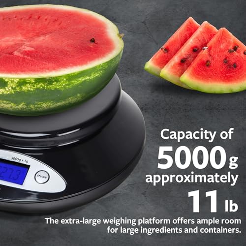 Smart Weigh Kitchen Scale with Removable Bowl, 11 lb x 0.1 oz, Meal Prep